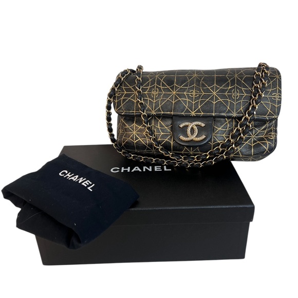 Chanel  Metallized Effect Embossed Calfskin Quilted Paris Moscou Moujik Flap - Picture 3 of 12